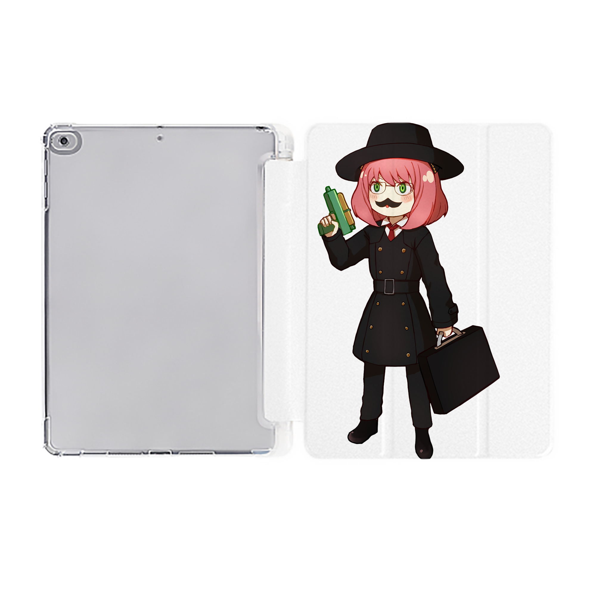（画像用） SPY×FAMILY间谍家家酒 IPad ケース ペン収納付き 三つ折りスタンド PUレザー×シリコン 対応機種9.5/10.5/10.9インチ